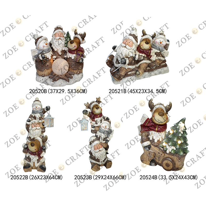 Santa Claus & Snowman & Deer