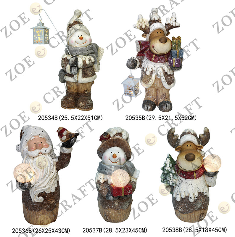 Santa Claus & Snowman & Deer