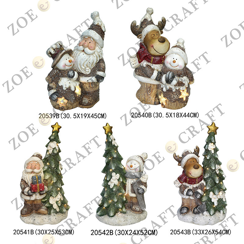 Santa Claus & Snowman & Deer