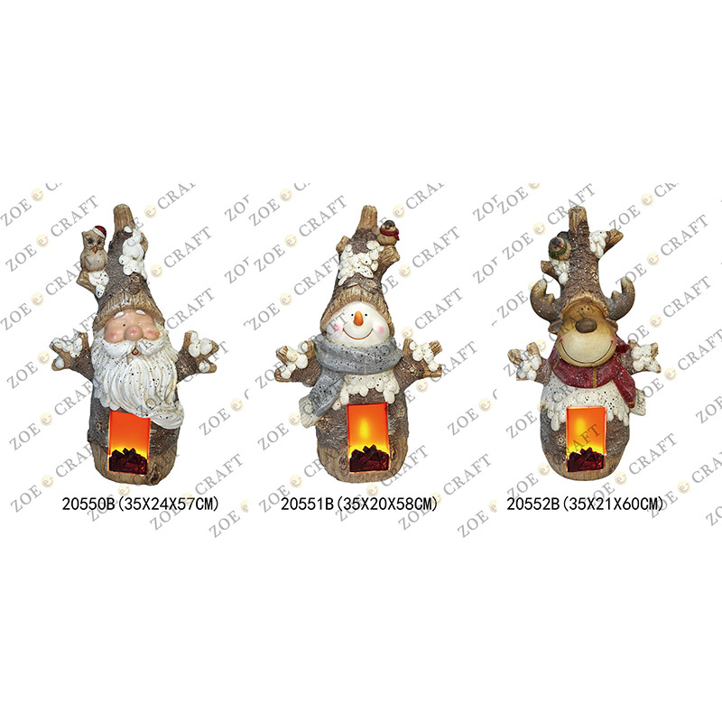 Santa Claus & Snowman & Deer
